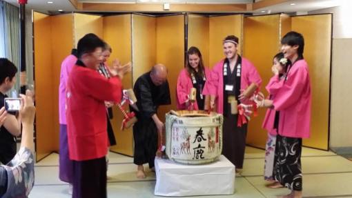 Breaking Sake with Governor of Nara